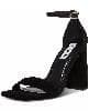 Steve Madden Women's Tiaa Heeled Sandal - Fashionable Summer Choice — Black Nubuck