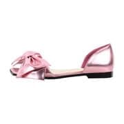 Richealnana Women's Square Toe Bow Flat Sandals — Pink