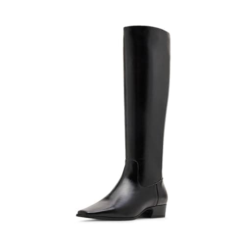 Madden Girl Women's Florance Knee High Boot — Black Shiny