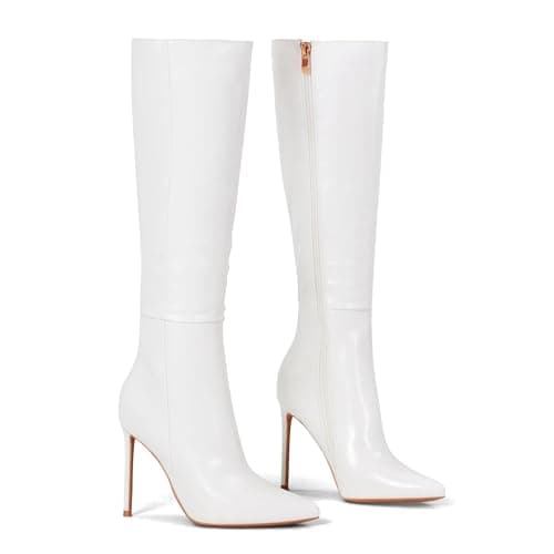 Elisabet Tang Women's 4 inch Stiletto Knee High Boot Leather Suede