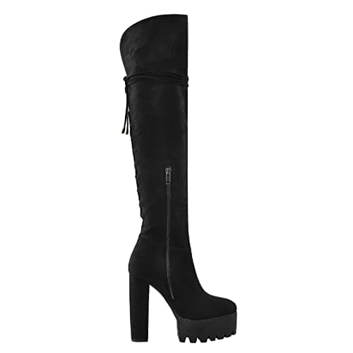Richealnana Women's Platform Over-the-Knee High Boots