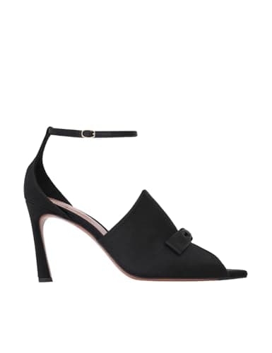 Richealnana Women's Pointed Peep Toe Bow Knot Ankle Strap Stiletto Heel Pumps