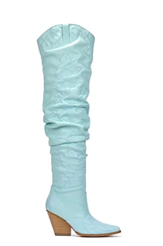 Cape Robbin Kelsey-21 Western Cowgirl Boots for Women — Mint
