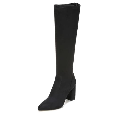 Franco Sarto Women's Katherine Knee-High Boot — Black Suede Wide Calf