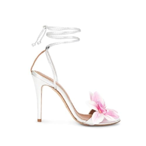 Richealnana Women's Floral Open Toe Stiletto Heels for Party