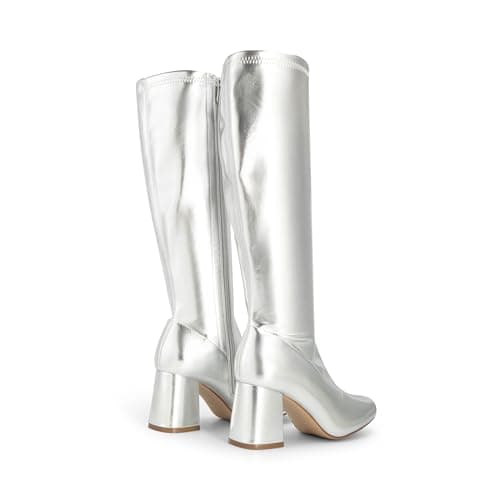 Dream Pairs Women's Chunky Knee High Square Toe Boots