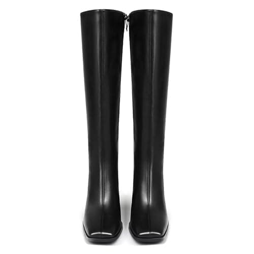 Wetviro Chunky Heel Knee High Boots for Women