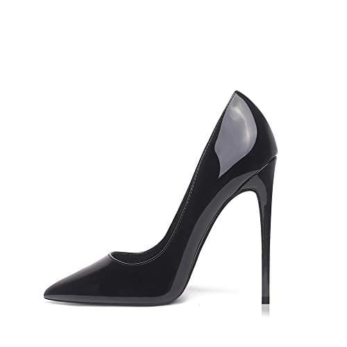 Elisabet Tang Women's Pointed Toe 4.7 inch Stiletto Heels Party Shoes — Black Bottom