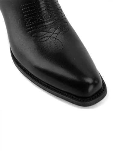 KaroNairy Vintage Embroidered Pointed Over the Knee Cowgirl Faux Suede Boots