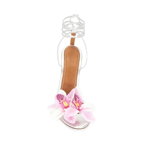 Richealnana Women's Floral Open Toe Stiletto Heels for Party