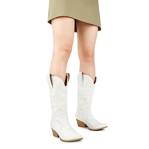 Zzheels Women Mid-calf Cowboy Boots