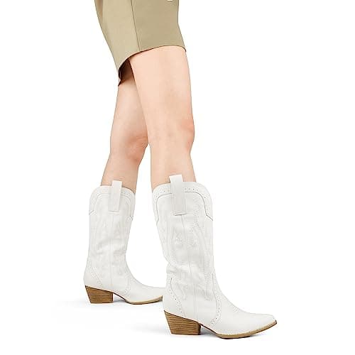 Zzheels Women Mid-calf Cowboy Boots