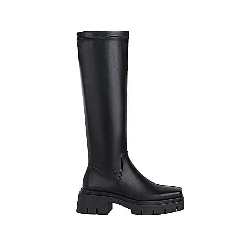 Vivianly Women's Knee High Chunky Heel Zip Boots