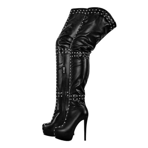Richealnana Women's Platform Over The Knee Stiletto Boots
