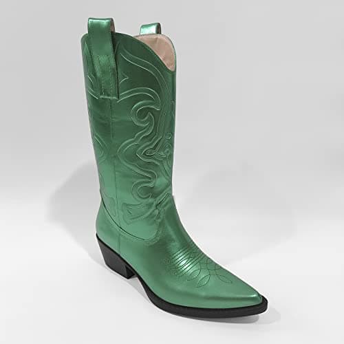 Women's Pointed Toe Embroidered Cowboy Boots