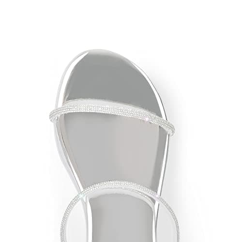 Women's Rhinestone Crisscross Strap Flat Sandals