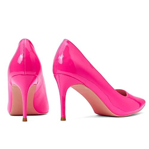 Genshuo Women's 3 Inch Stilettos Closed Toe Dress Pumps