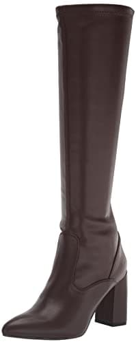 Franco Sarto Women's Katherine Knee-High Boot — Brown Faux Leather