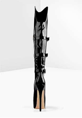 Richealnana Women's Over-the-Knee Lace-Up Zipper Boots