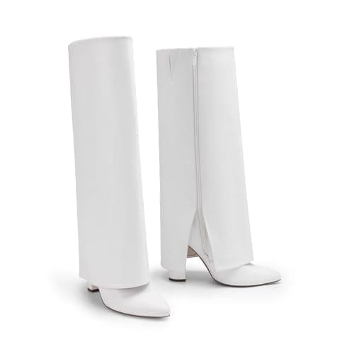 Dream Pairs Women's Knee High Zipper Pointed Toe Chunky Heel Long Boots