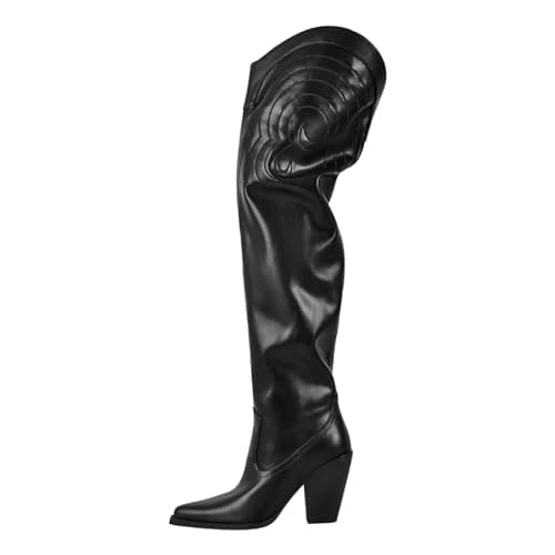 Richealnana Women's Cowboy Over-the-Knee Boots