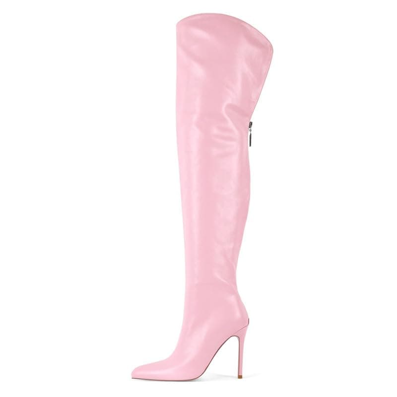 Women's Over the Knee Thigh Boots High Heels for Women LongBoot — Pink