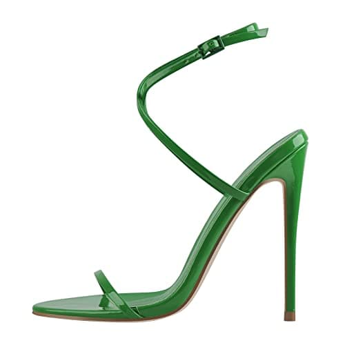 Richealnana Women's Crisscross Ankle Strap Stilettos Sandals