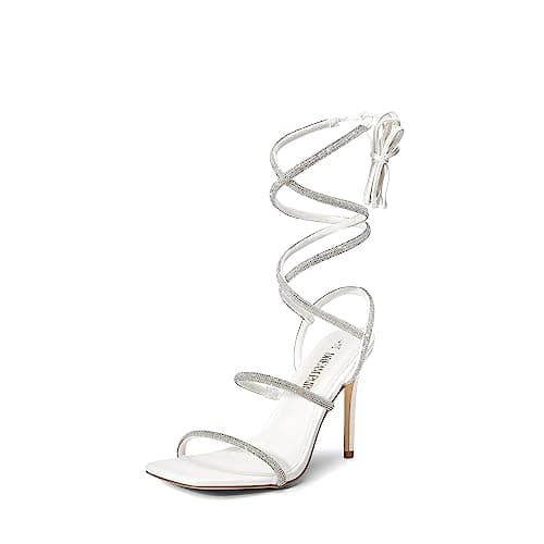 Dream Pairs Women's Sexy Stilettos - Strappy Open Toe Dressy Heels — White