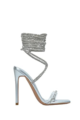 Women's Rhinestone Lace-Ups High Heel Sandals by Cape Robbin
