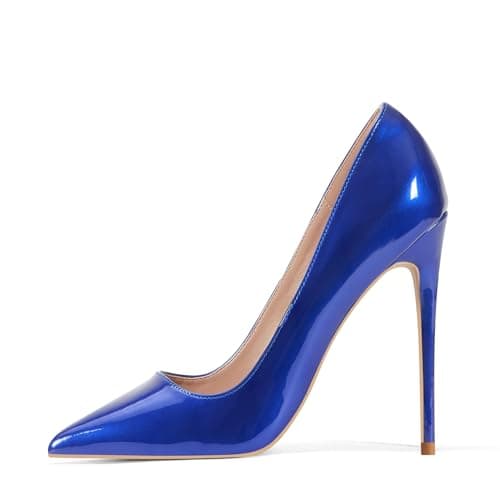 Elisabet Tang Women's Pointed Toe 4.7 inch Stiletto Heels Party Shoes — Royal Blue