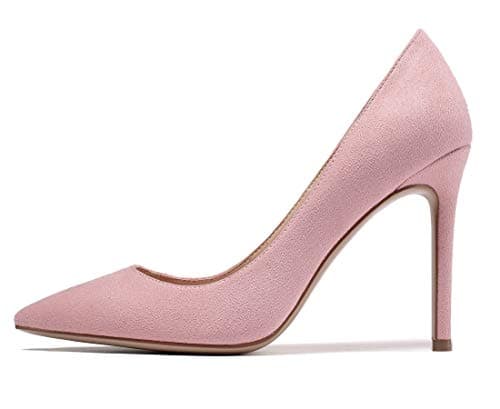 Eldof Women's Classic 4" Stiletto Heel Dress Pumps, Size 5-13 — Pinksuede