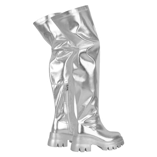 Richealnana Women's Thigh High Closed Toe Over-the-Knee Boots