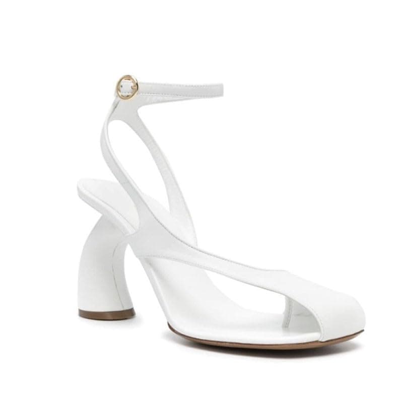 Richealnana Women's Square Toe Ankle Strap Chunky Heel Sandals