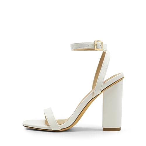 DREAM PAIRS Women's Chunky Clear High Heels Sandals