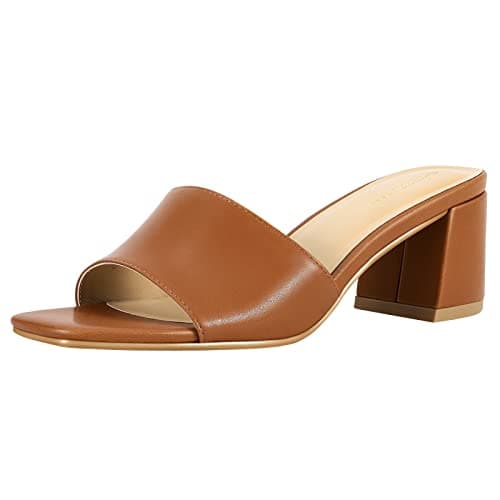 Refined Product Titles:

1. Women's Square Open Toe Heeled Sandals
2. Women's Diana Mule Sandal — Toffee