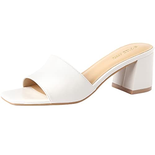 Refined Product Titles:

1. Women's Square Open Toe Heeled Sandals
2. Women's Diana Mule Sandal — Off-white