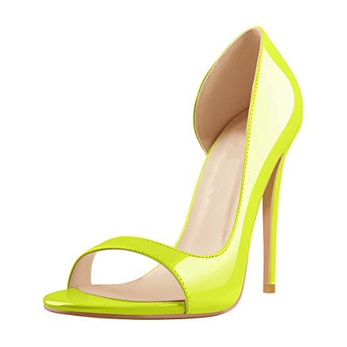 Richealnana Women's Slip-On Stilettos with Elegant Cutouts — Fluorescence