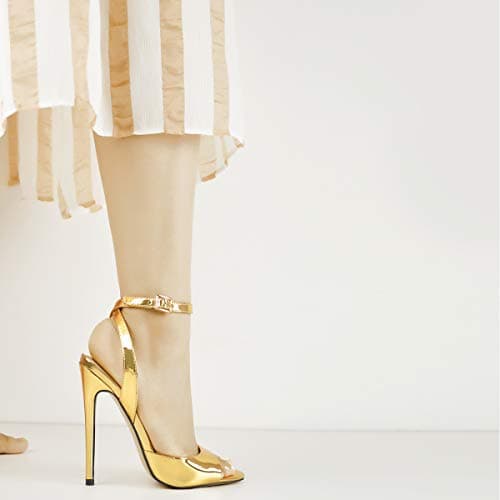 Richealnana Women's Gold Heeled Sandals