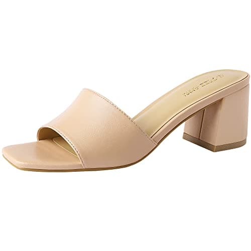 Refined Product Titles:

1. Women's Square Open Toe Heeled Sandals
2. Women's Diana Mule Sandal — Nude