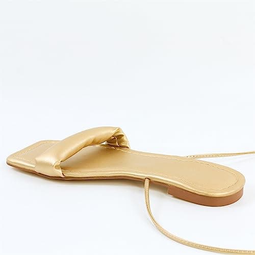 Richealnana Women's Strappy Gladiator Split Toe Sandals