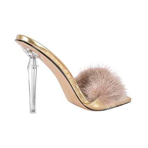 Women's Fur Slip-On Mule Sandals