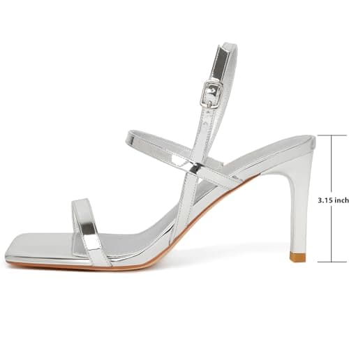 Mostrin Women's Strappy High Heel Sandals with Ankle Strap for Parties and Weddings