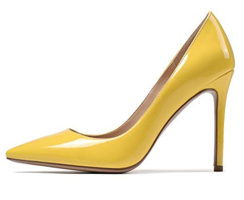 Eldof Women's Classic 4" Stiletto Heel Dress Pumps, Size 5-13 — Yellowpatent