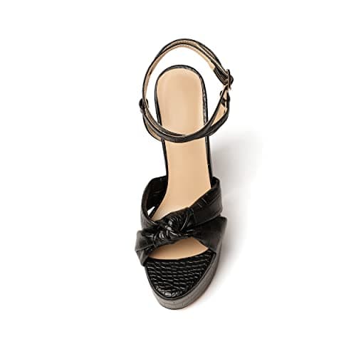 YODEKS Women's Peep Toe Ankle Strap Animal Print Sandals