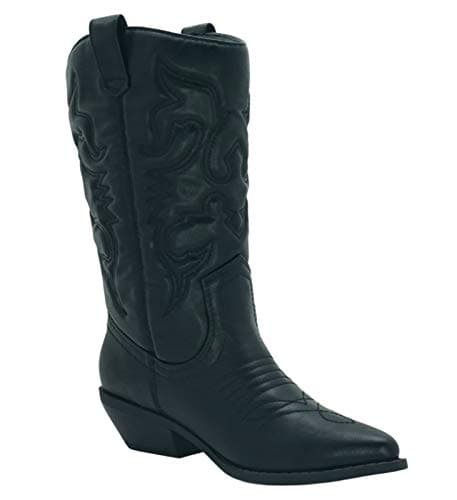Women's Western Cowboy Boots - Pointe Toe Low Heel Ankle Mid Shaft Soda RENO