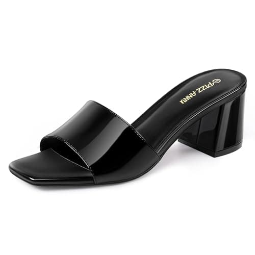 Refined Product Titles:

1. Women's Square Open Toe Heeled Sandals
2. Women's Diana Mule Sandal — Black Patent