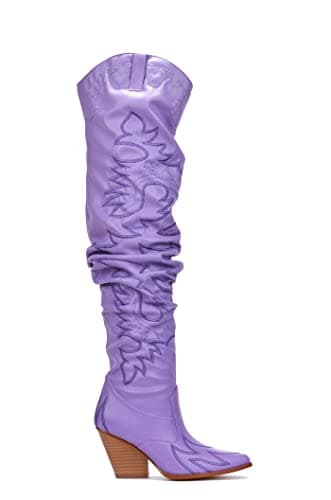 Cape Robbin Kelsey-21 Western Cowgirl Boots for Women — Lilac