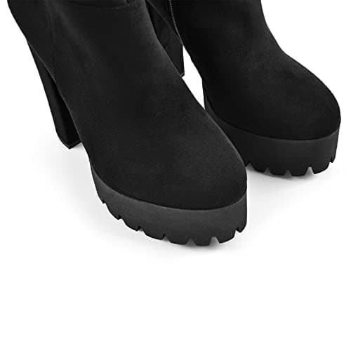 Richealnana Women's Platform Over-the-Knee High Boots