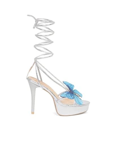 MissHeel Platform Lace-Up High Heels with Butterfly Detail