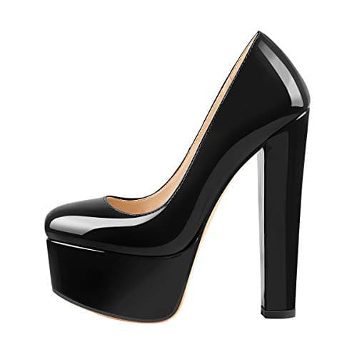 Richealnana Women's Sky High Heel Pump for Party — Black